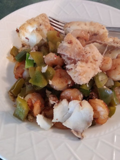 A picture of COD, shrimp meal for 2. 🙂.