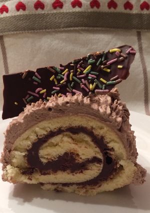 Foto principal de Tronco de Navidad con chantilly de chocolate