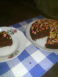 A picture of Dates & peanut cake.