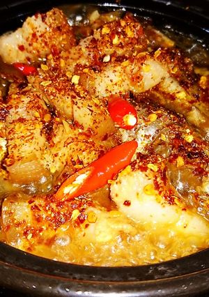 Hình của món Cá rô đồng kho tộ.
