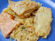 Una foto de chucrut repollo blanco