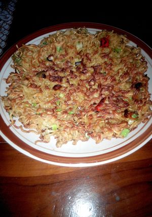 Foto resep Mie Campur Telur Dan Goreng