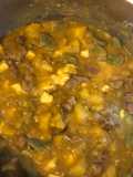 Picante de habas con mollejas de pollo