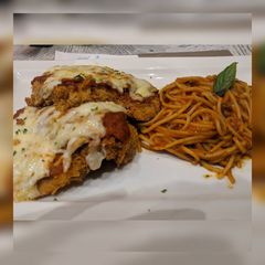 Fried cheese chicken with noodles (chowmain) #cookpadramadan A picture of Fried cheese chicken with noodles (chowmain) #cookpadramadan.