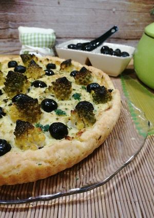 Foto di Torta rustica con broccoli e olive