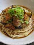 Chilled Eggplant with Somen Noodles (OR Capellini)