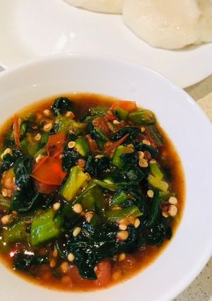 A picture of Mama’s Okra Soup.