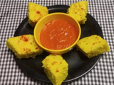 Instant poha dhokla for healthy & quick breakfast with low oil