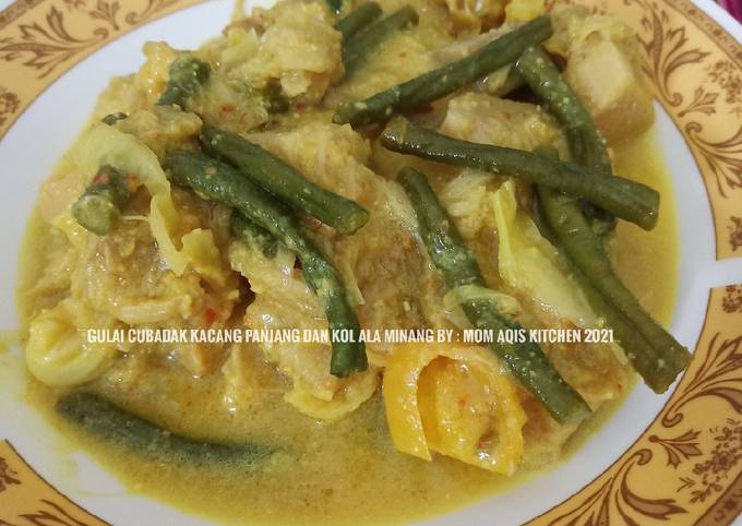 Gulai Cubadak (Nangka Muda), Kacang Panjang Dan Kol