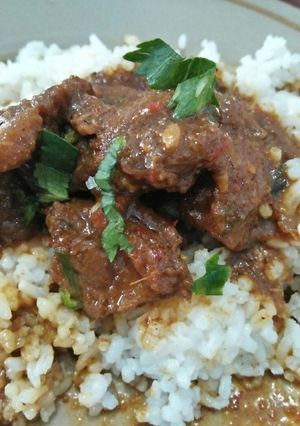 Foto resep Bistik/rabeg daging sapi/kerbau manis pedas