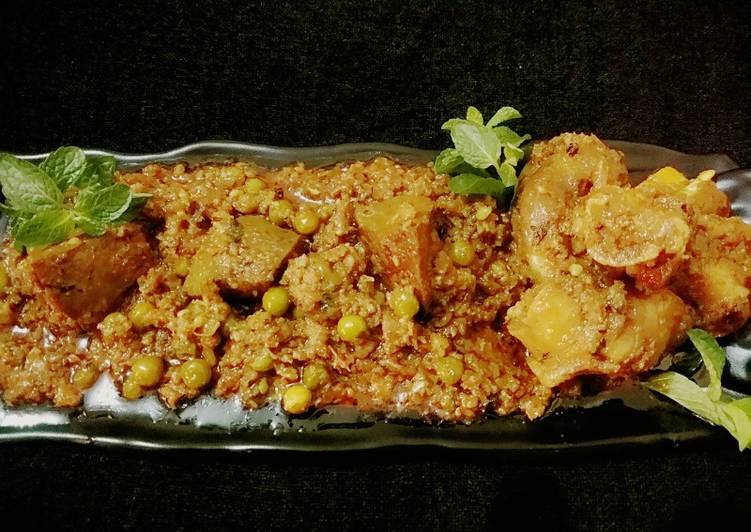 Mutton Keema kaleji with paya punjabi style