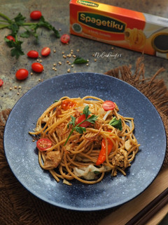 Foto resep Spaghetti goreng Tek-tek