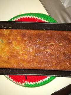 Una foto de Budín de banana con sorpresa por adentro