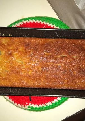 Una foto de Budín de banana con sorpresa por adentro