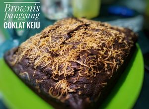 Foto resep Nutricake Brownis Coklat Keju (no mixer)
