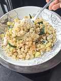 Risotto de crozets au sarrasin et dés de courgettes