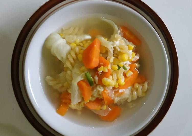 Resep Sup Sayur Telur Makaroni Anti Gagal