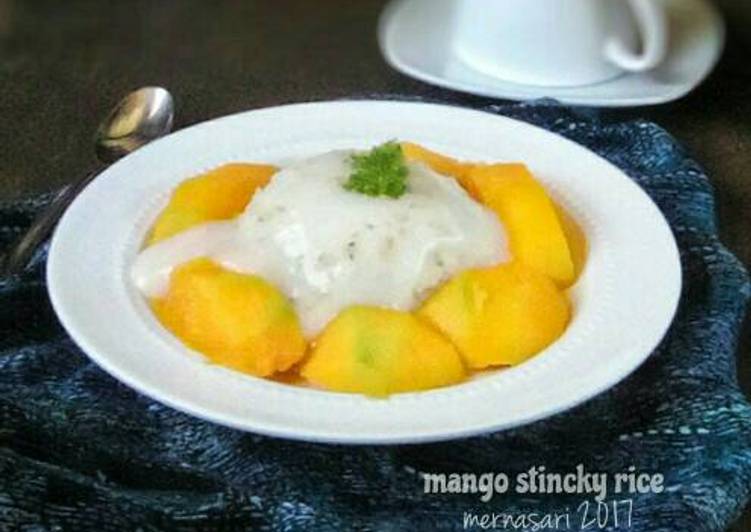 Cara Gampang Menyiapkan Mango stincky rice, Menggugah Selera