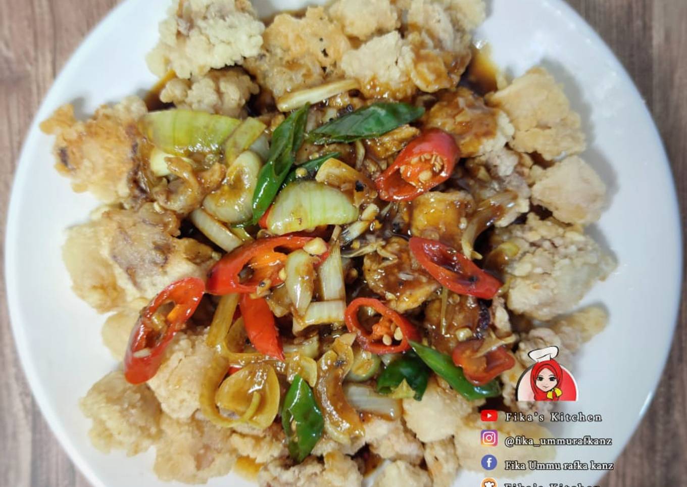 Cumi dengan saus lada hitam