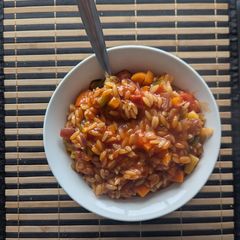 One-Pot Tomato Orzo A picture of One-Pot Tomato Orzo.