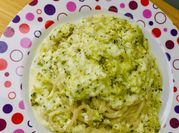 Una foto de salsa alfredo