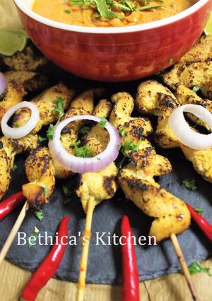 A picture of Chicken Satay.