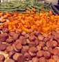 Easy Steps to Prepare Roasted chicken sausage, sweet potatoes, and fresh green beans the Perfect So Delicious