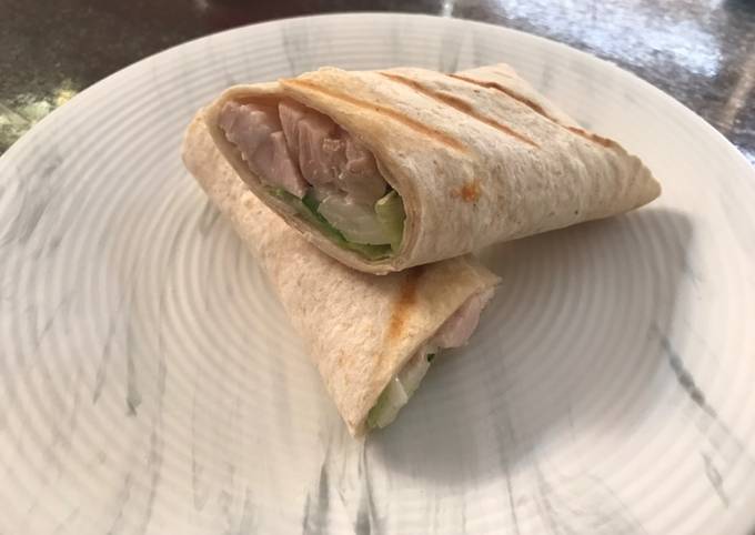 Chicken wrap with wasabi mayo recipe main photo