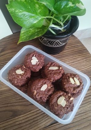 Foto resep Almond Choco Oatmeal Cookies