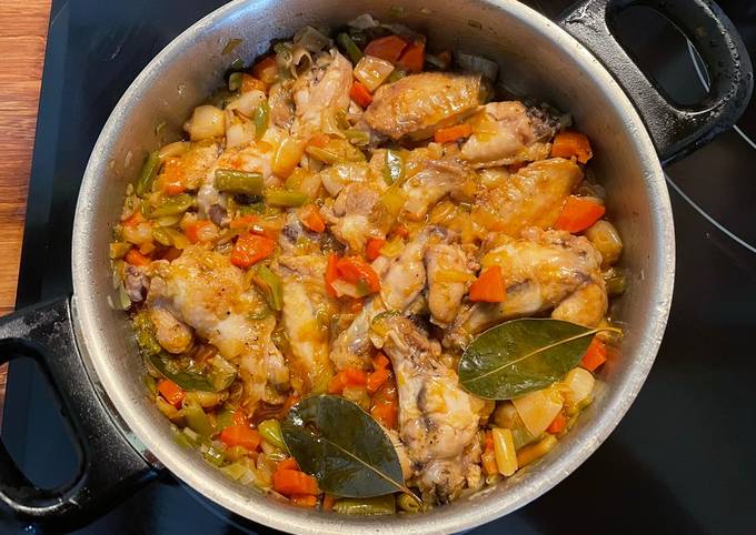 Alitas de pollo con verduras Receta de Jose Jaes- Cookpad