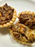 Mushroom and blue cheese tarts