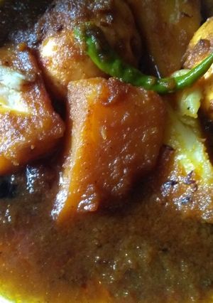 A picture of Egg  Potatoes curry.