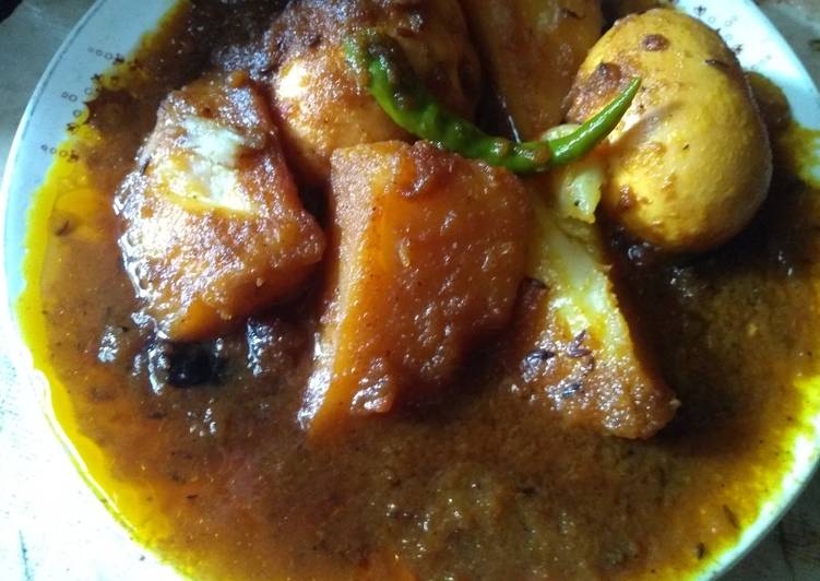 Recipe of Quick Egg  Potatoes curry