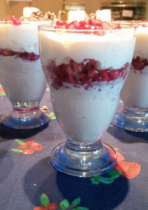 Gránátalmás mascarpone kehely recept fotója