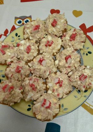 Una foto de Galletas con palitos de cangrejo- surimi