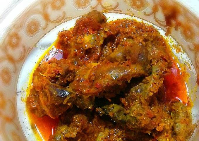 Cara Gampang Menyiapkan Ati ampela masak rendang alakadarnya😸 Anti Gagal