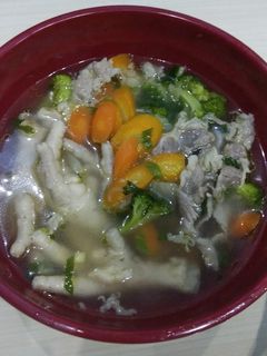 Foto resep Sup ayam ceker ala anak kost