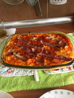 Una foto de Pastel de coliflor y carne picada