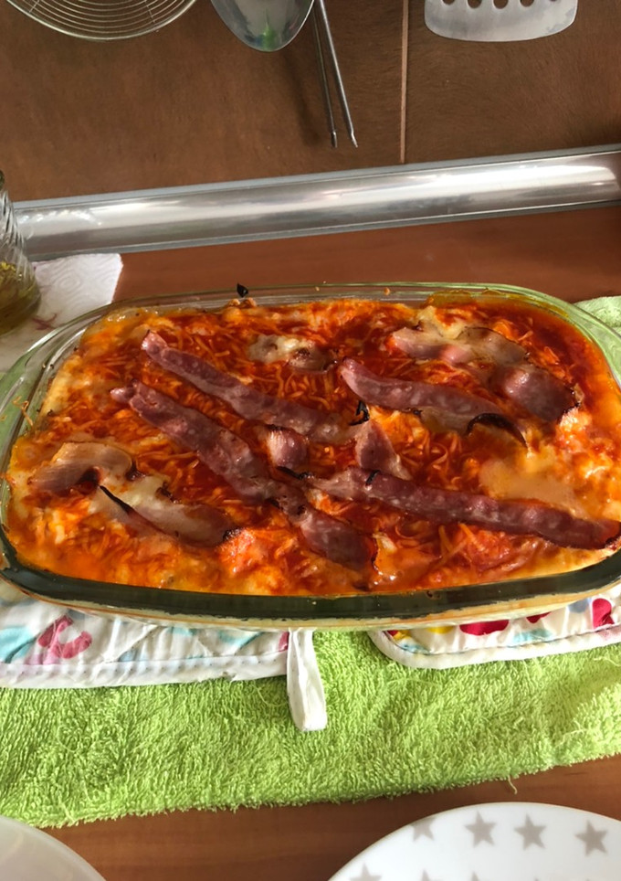 Una foto de Pastel de coliflor y carne picada