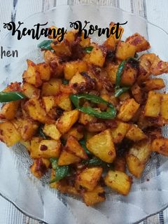 Foto resep Oseng Kentang Kornet