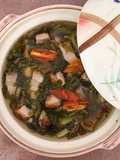 Sup sayur asin siobak (nonhalal)