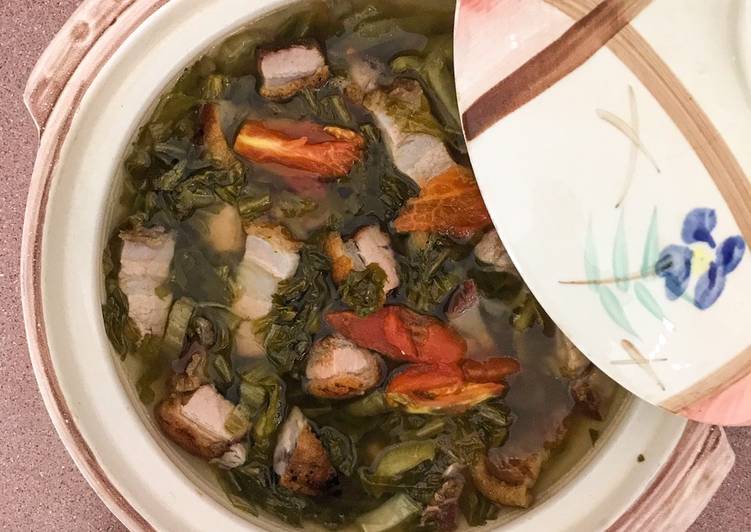 Sup sayur asin siobak (nonhalal)