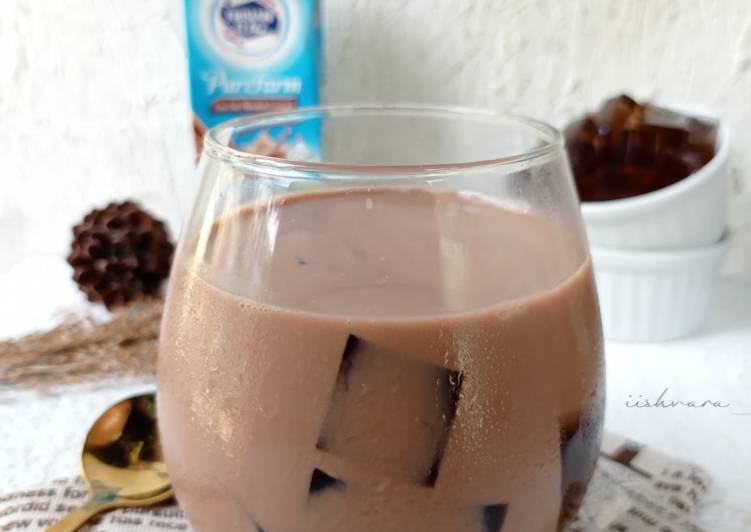 Bahan Grass jelly choco milk | Bahan Membuat Grass jelly choco milk Yang Bikin Ngiler