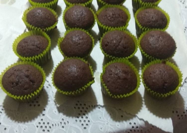 Mini cupcakes de chocolate húmedo