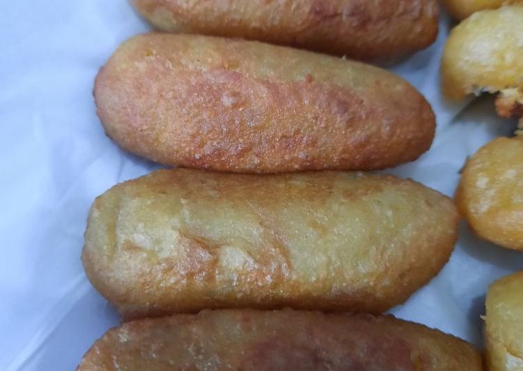 Langkah mengolah Kroket ubi jalar isi mie yang Sempurna