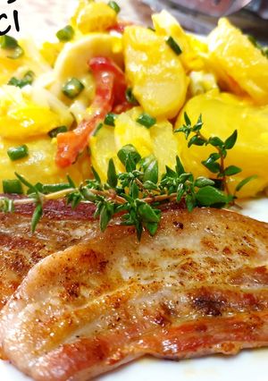 O poză a rețetei Salată de cartofi cu dressing de muștar.