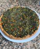 Tarta de espinaca con harina integral, sin sal