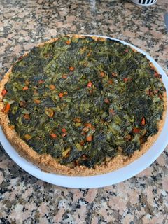 Una foto de Tarta de espinaca con harina integral, sin sal