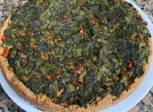 Una foto de Tarta de espinaca con harina integral, sin sal