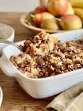 💚 Crumble poires, pommes et banane au chocolat et aux noisettes